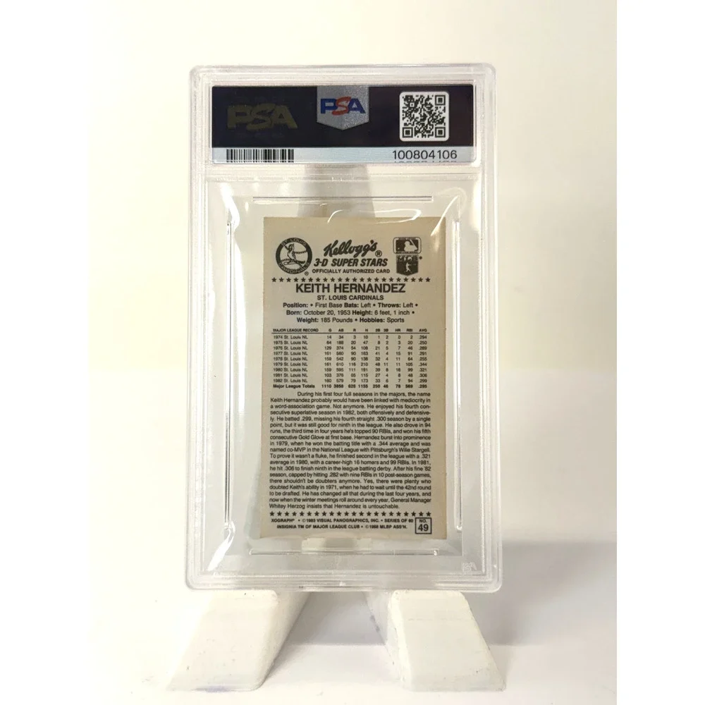 1983 Kellogg #49 Keith Hernandez PSA 5 EX